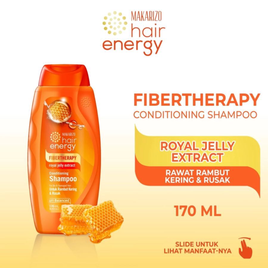 Makarizo Hair Energy Fibertherapy Royal Jelly Conditioning Shampoo 170ml