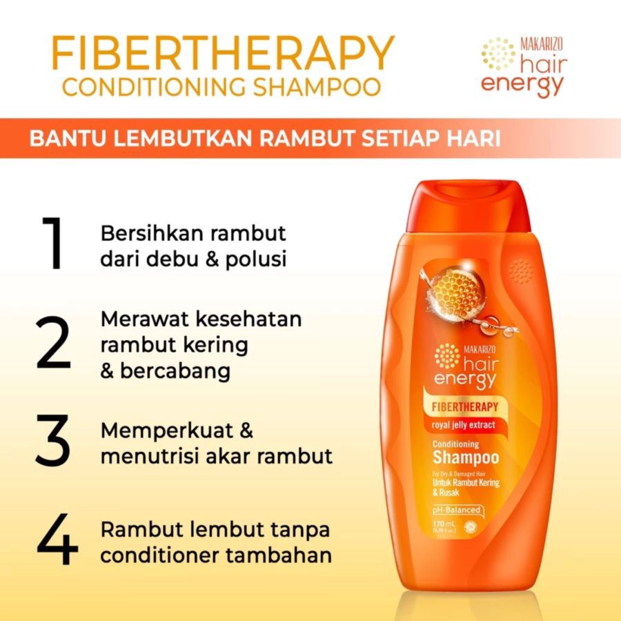 Makarizo Hair Energy Fibertherapy Royal Jelly Conditioning Shampoo 170ml