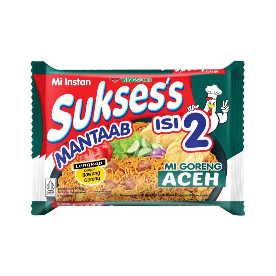 Suksess Mie Goreng Aceh Isi 2 Mie Instan 140gram