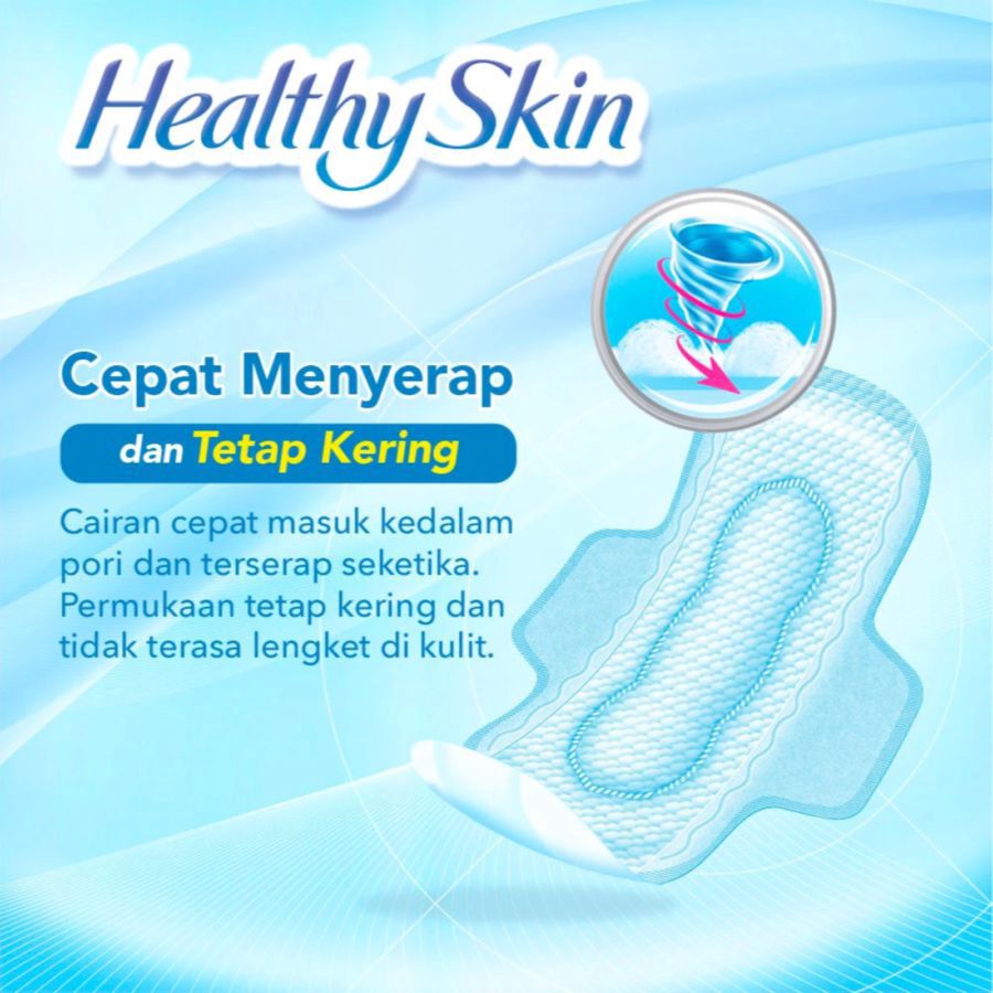 Laurier Healthy Skin Day Wing 22cm Pembalut Kewanitaan 9pcs