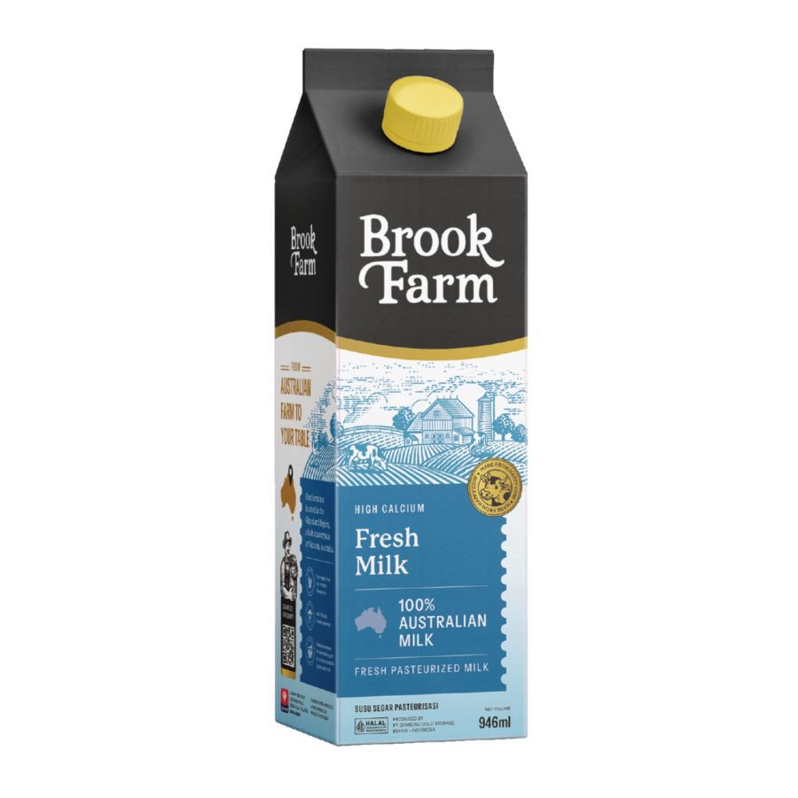 Brookfarm Fresh Milk Plain 946ml