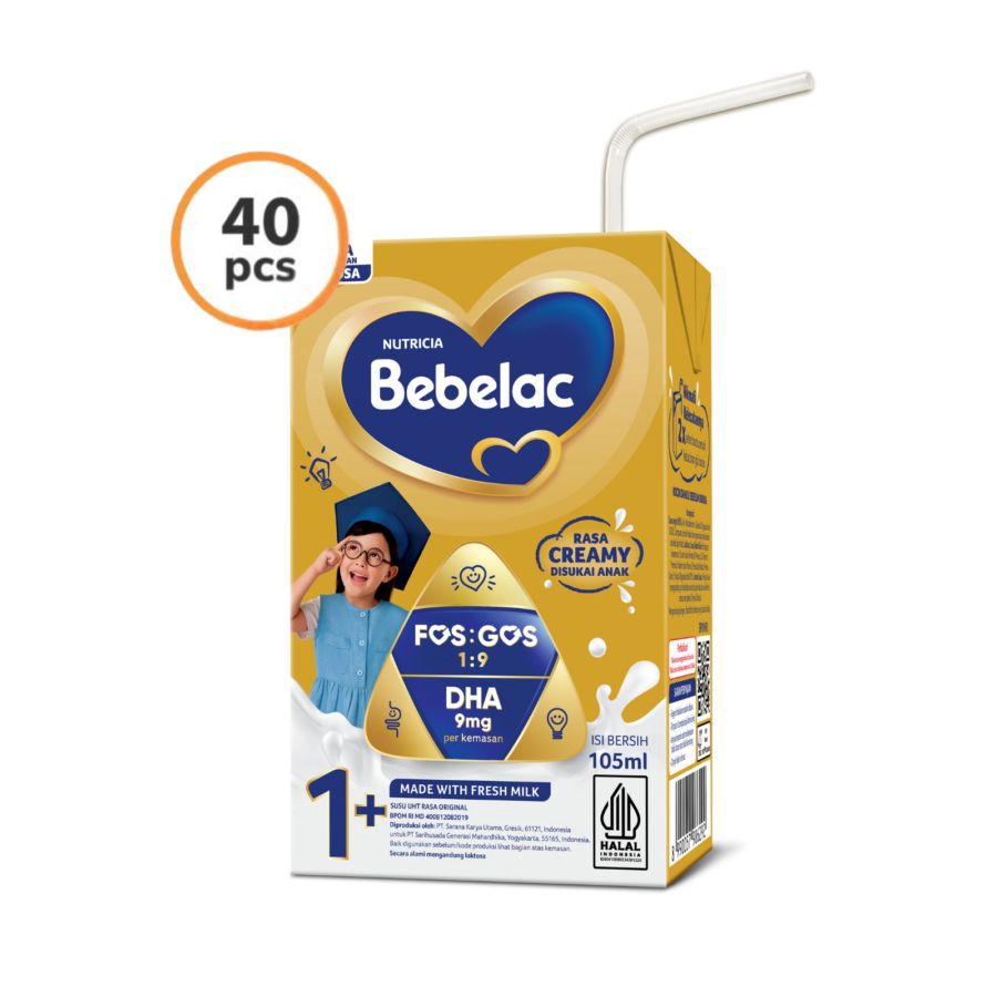 Bebelac Plain Susu Formula Cair UHT Dus 105ml 40pcs
