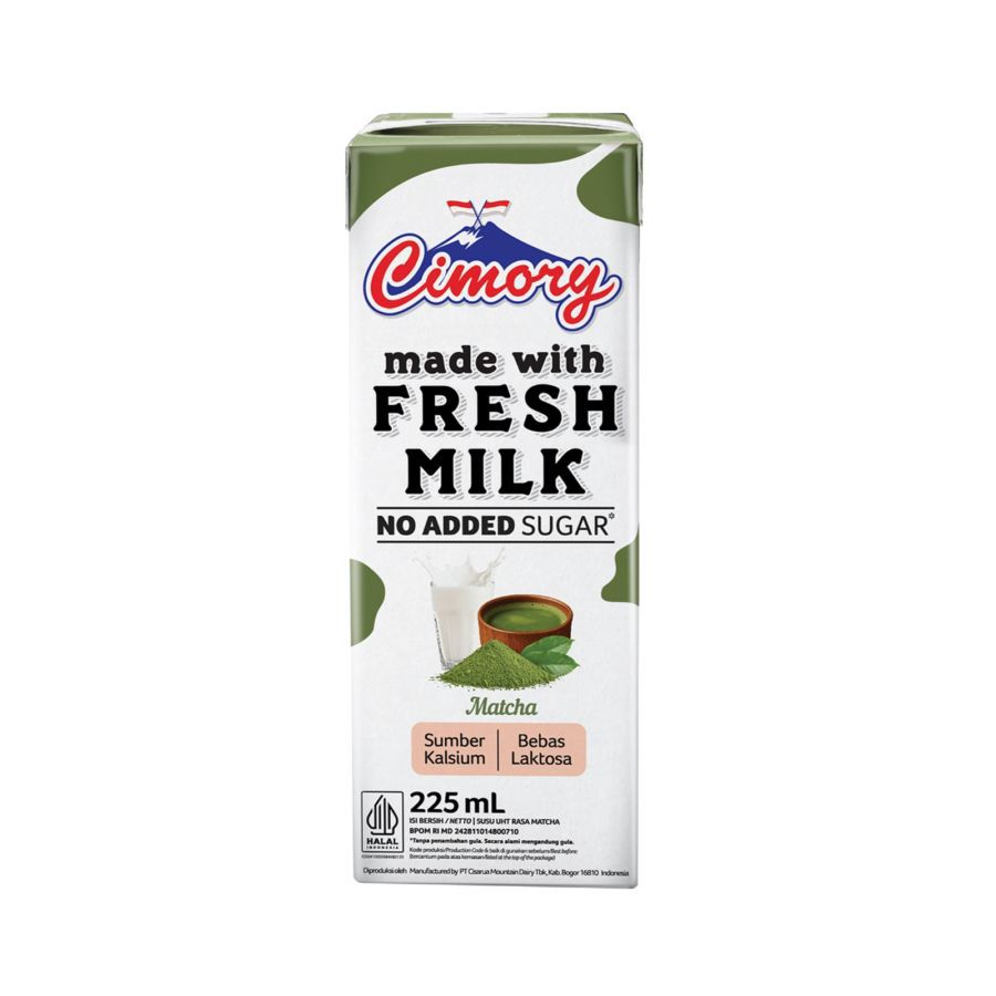 Cimory Zero Sugar Matcha Susu UHT 225ml