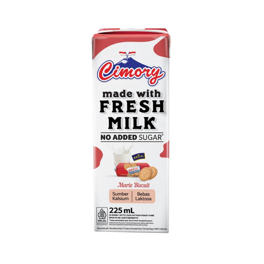 Cimory Zero Sugar Marie Biscuit Susu UHT 225ml