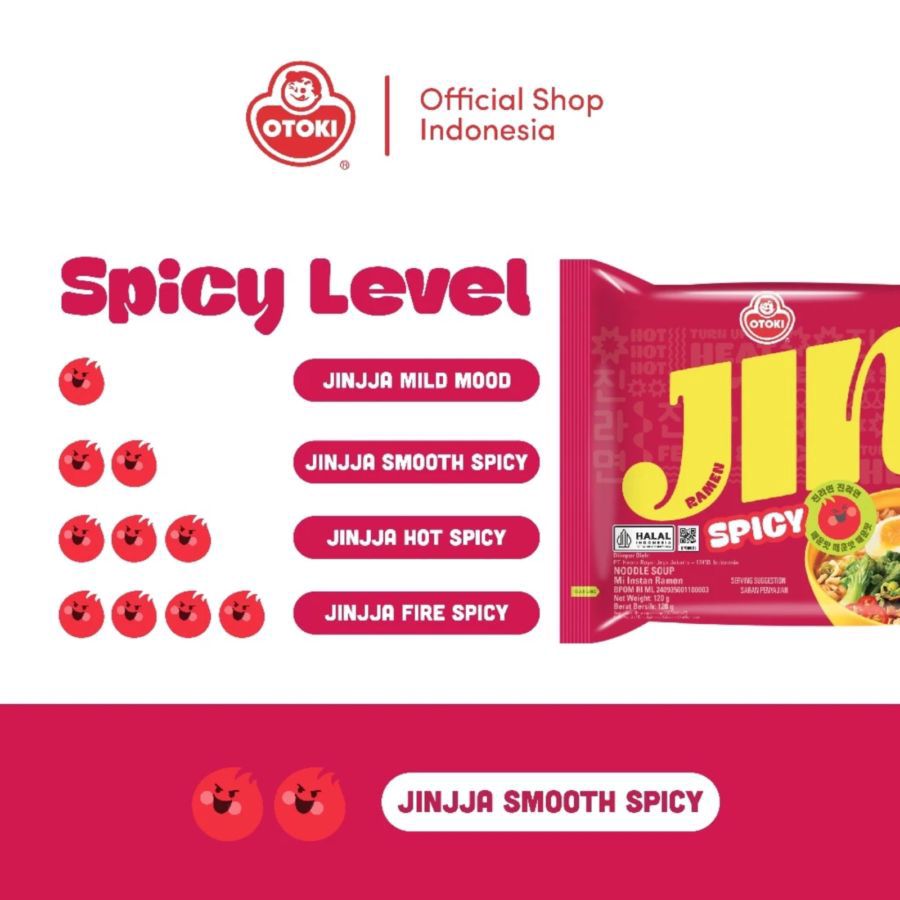 Otoki Jin Ramen Spicy Mie Instan 120gram