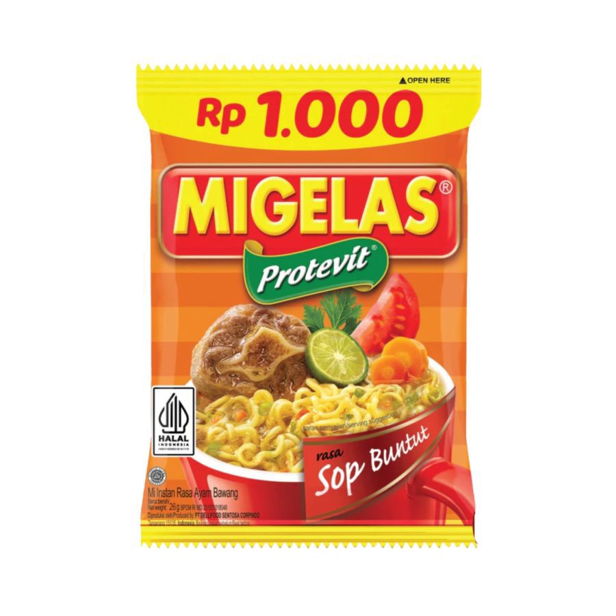 Migelas Sop Buntut Mie Instan Renceng 28gr 10pcs