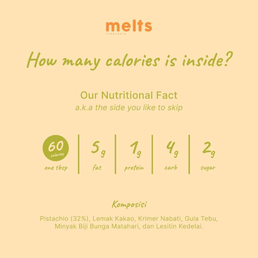 Melts Pistachio Spread 180gram