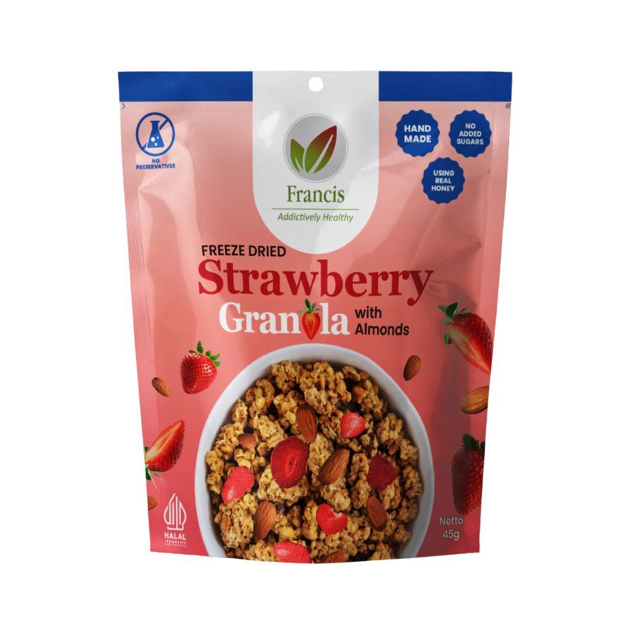 Francis Granola Freeze Dried Strawberry Almond 45gram