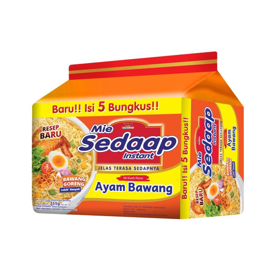 Mie Sedaap Kuah Ayam Bawang Mie Instan Bag isi 5 355gram