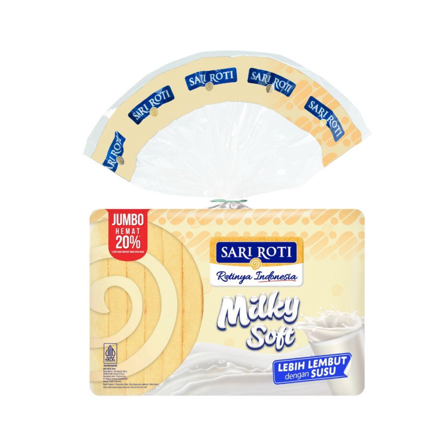 Sari Roti Tawar Milky Soft Jumbo 500gram