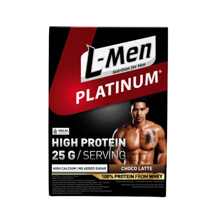 L-Men Platinum Choco Latte Whey Protein 6 sachets x33.5gr 231gram