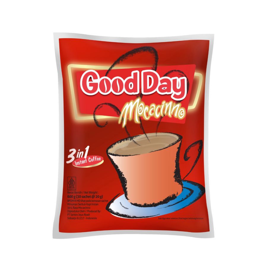 Good Day Moccacinno 3in1 Kopi Bubuk bag 30 sachets x 20gr 600gram