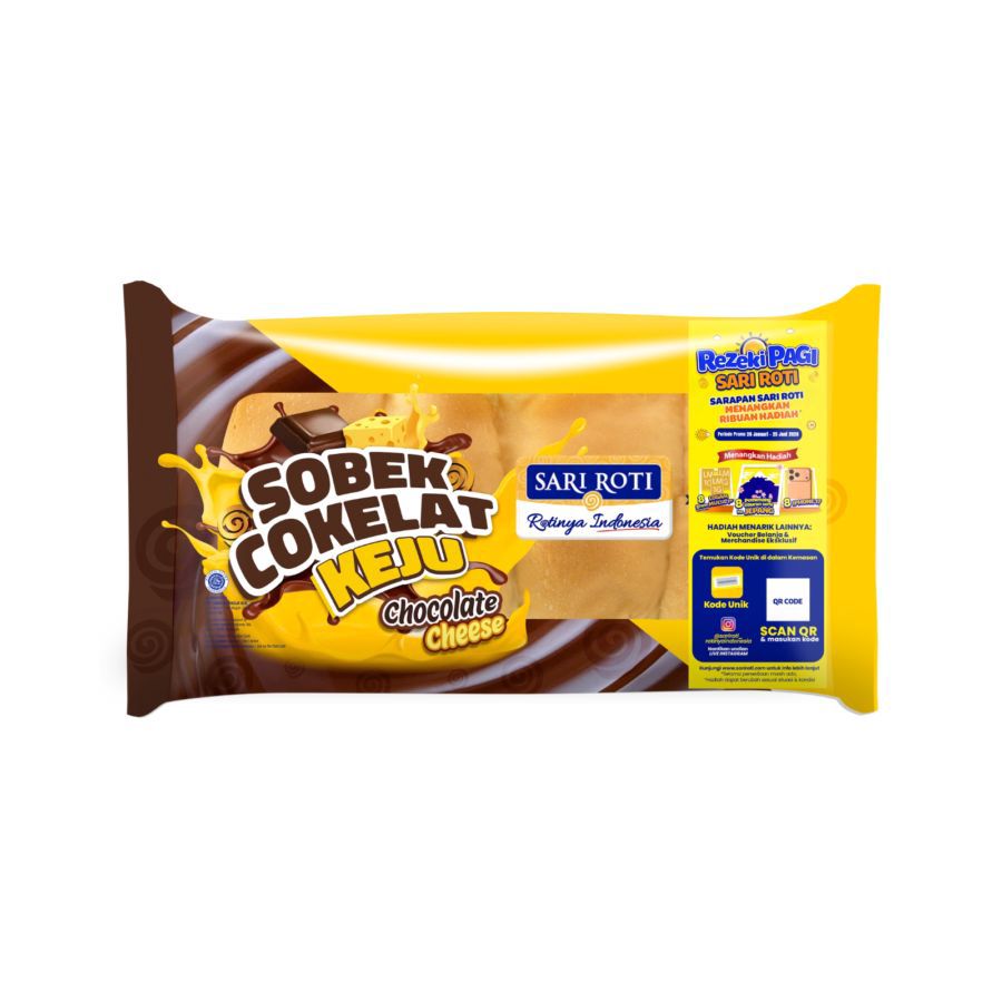 Sari Roti Sobek Coklat Keju 214gram