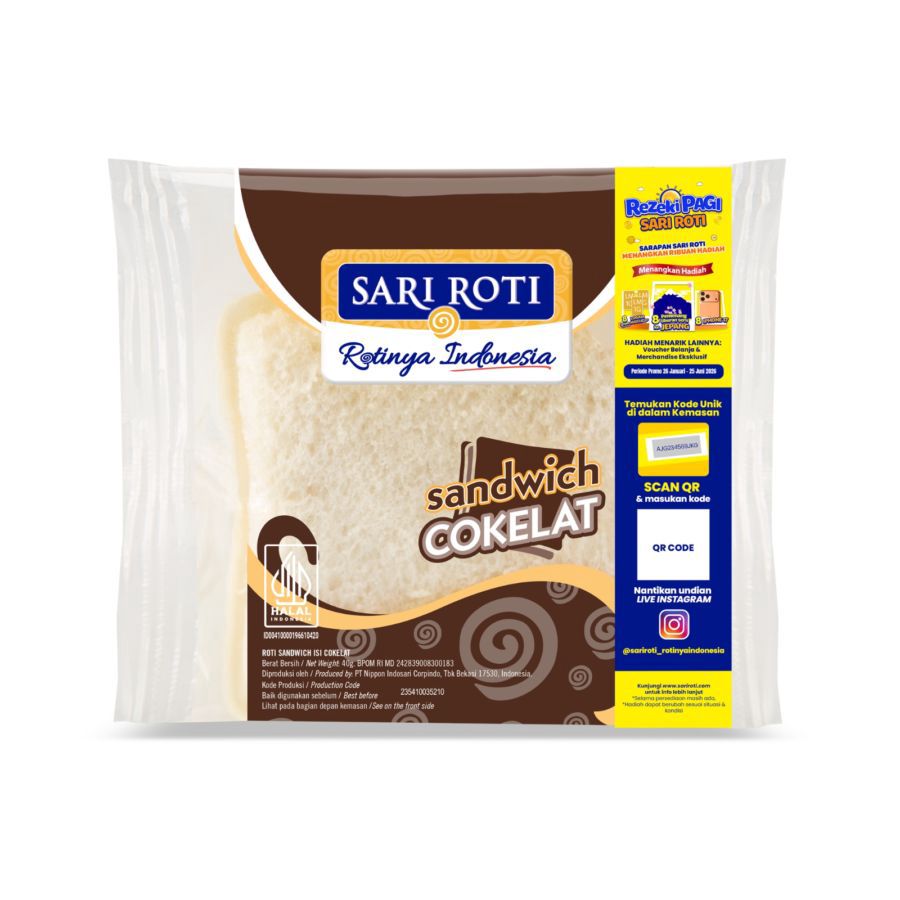 Sari Roti Sandwich Coklat 46gram