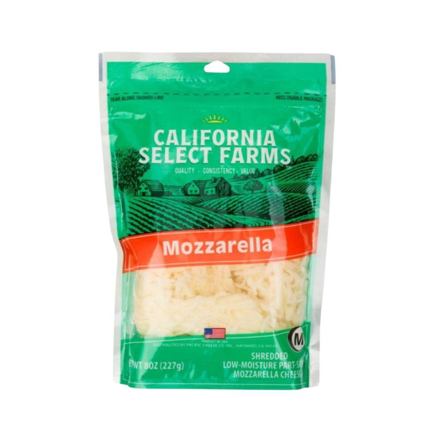 California Select Farm Mozarella Shredded Cheese USA 8oz 170gram