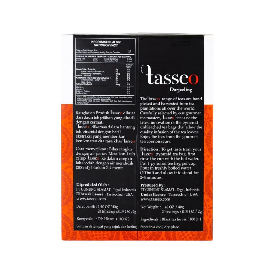 Tasseo Darjeeling Premium Tea Bag 20 Bags 1pcs