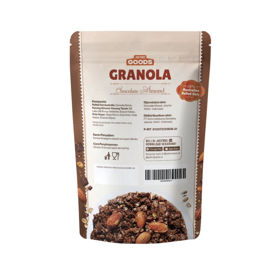 Granola Chocolate Almond Astro Goods 200gram