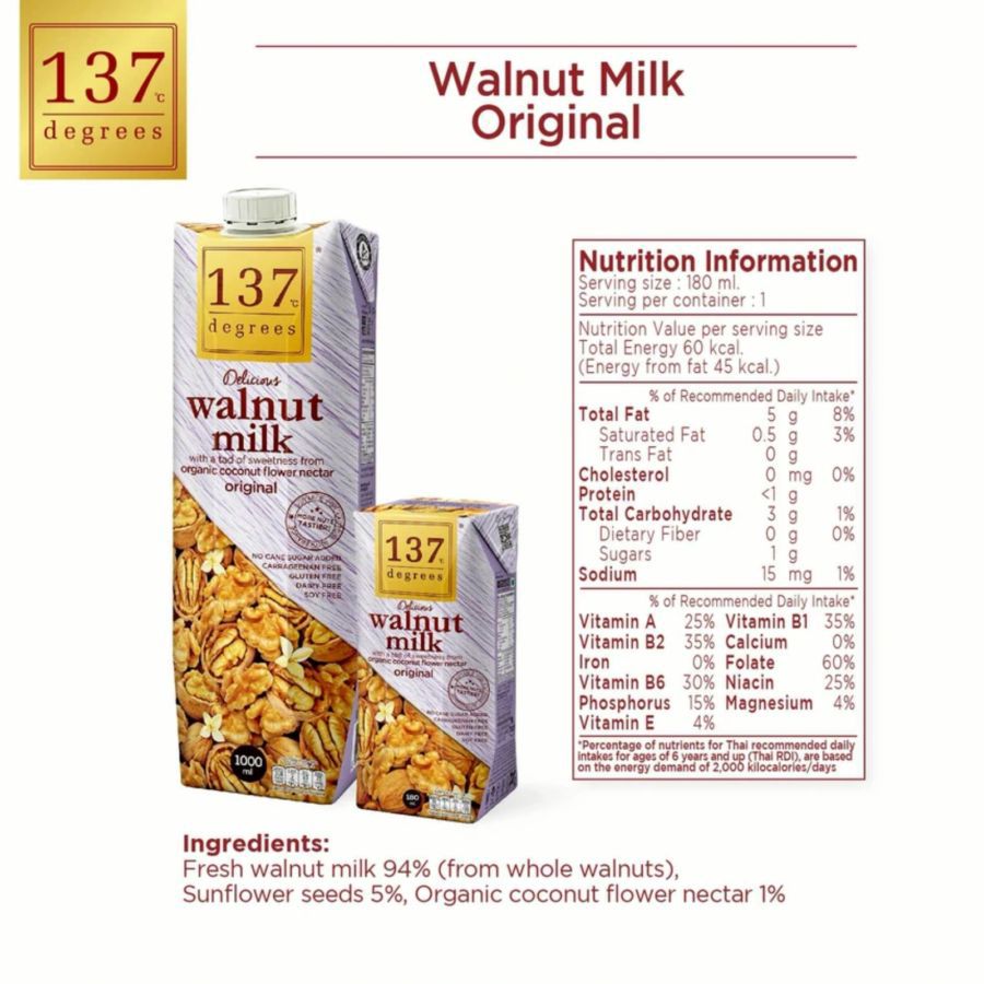 137 Degrees Walnut Milk Original 180ml