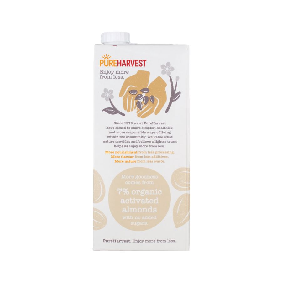 Pure Harvest Almond Milk Unsweetened 1liter