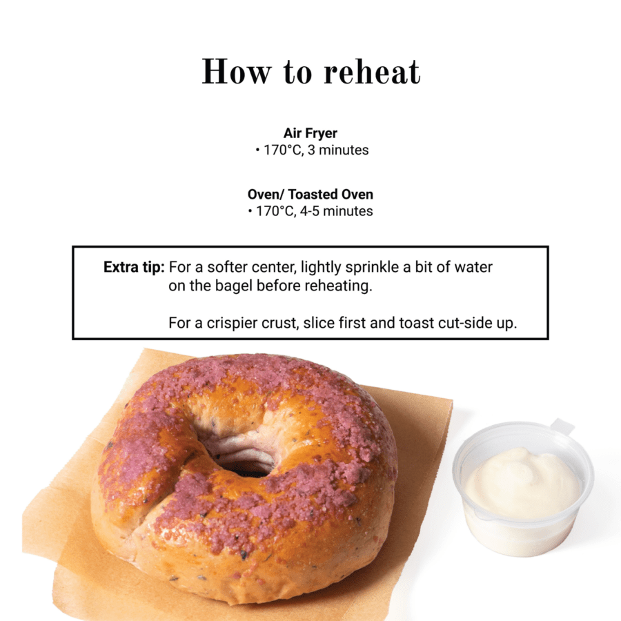 Bagel Blueberry + Cream Cheese 1pcs