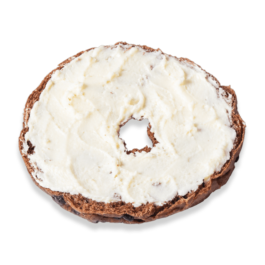 Bagel Double Chocolate + Cream Cheese 1pcs