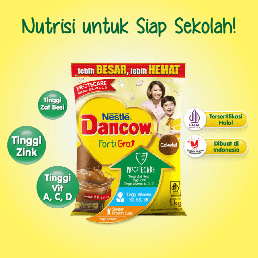 Dancow Fortigro Cokelat Susu Bubuk 1000gram