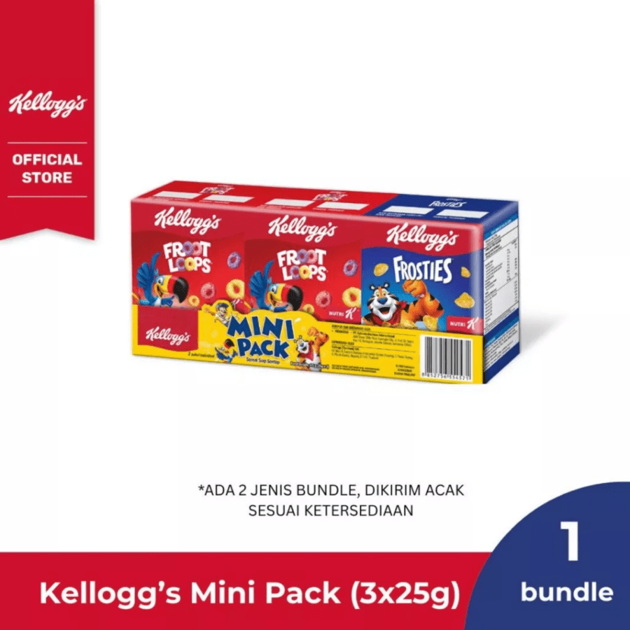 Kellogg's Mini Cereal Pack (3pcs x 25gr) 75gram