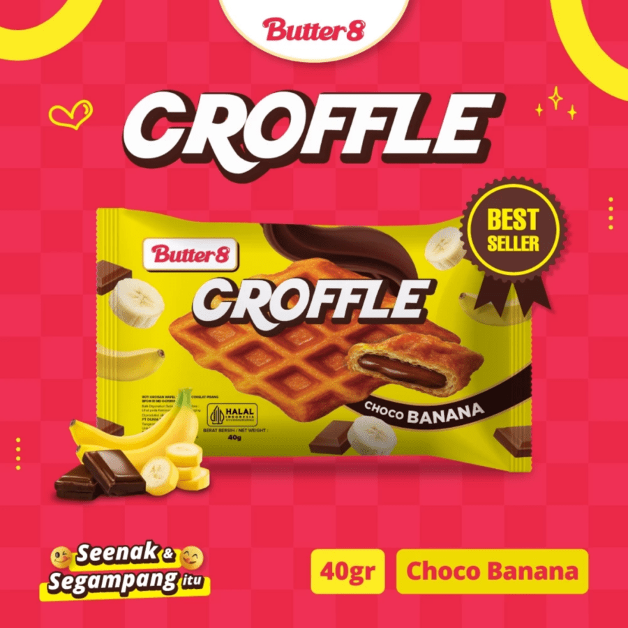 Butter 8 Croffle Chocolate Banana 40gram