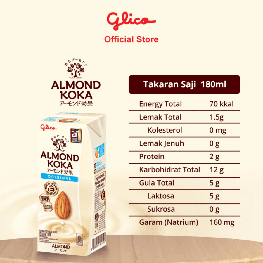 Almond Koka Susu Almond Original 180ml