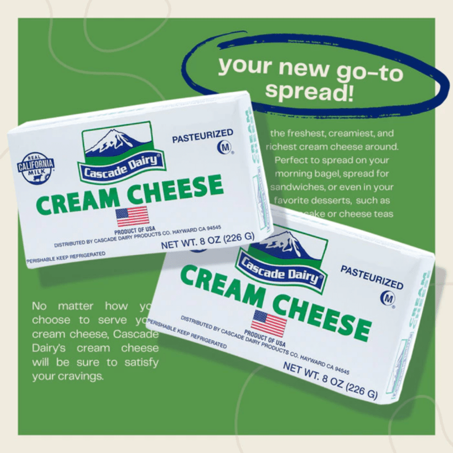 Cascade Dairy Cream Cheese 8oz 227gram