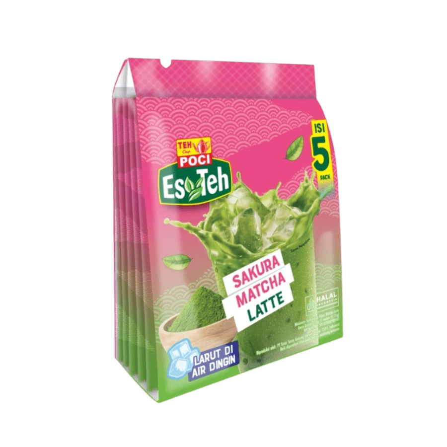 Teh Poci Instant Powder Sakura Matcha Latte isi 5 125gram