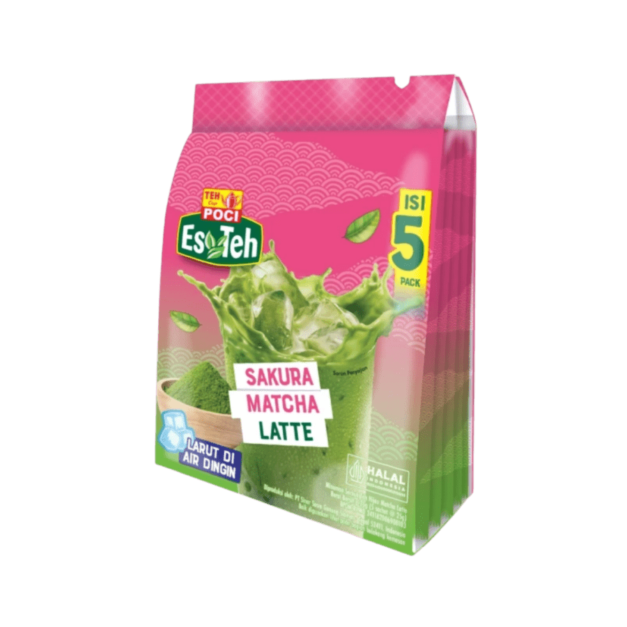 Teh Poci Instant Powder Sakura Matcha Latte isi 5 125gram
