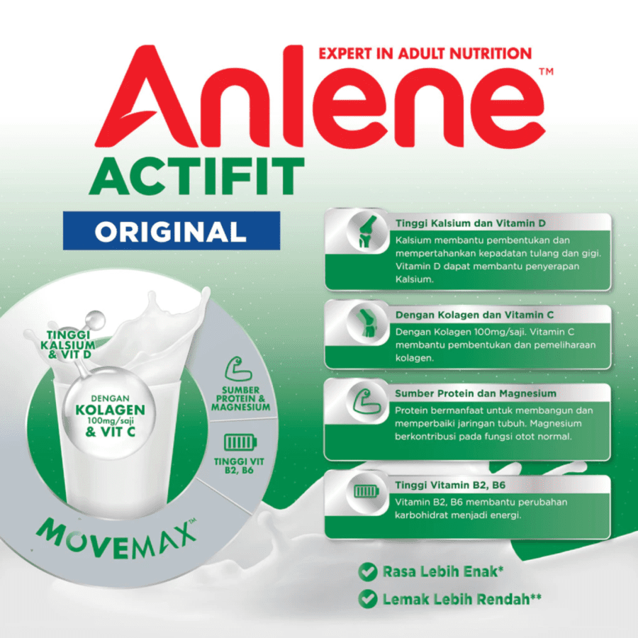 Anlene Actifit 3X Original Susu Bubuk Dewasa 570gram