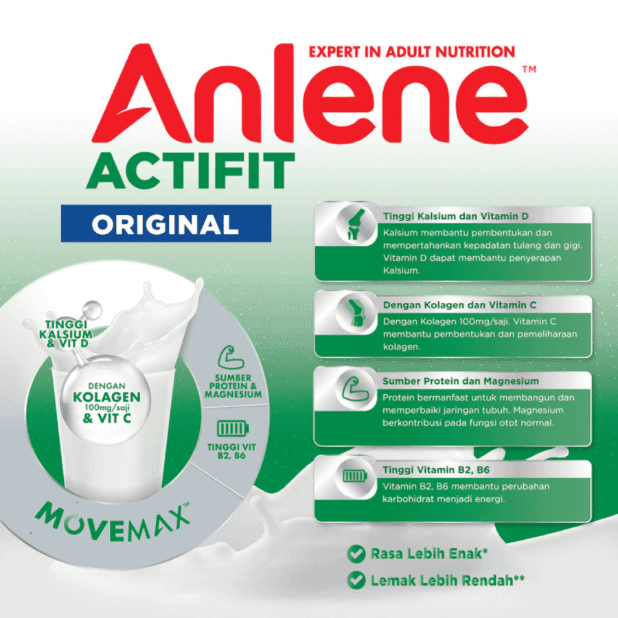Anlene Actifit 3X Original Susu Bubuk Dewasa 560gram