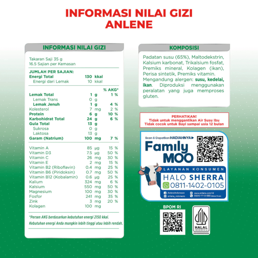Anlene Actifit 3X Original Susu Bubuk Dewasa 560gram