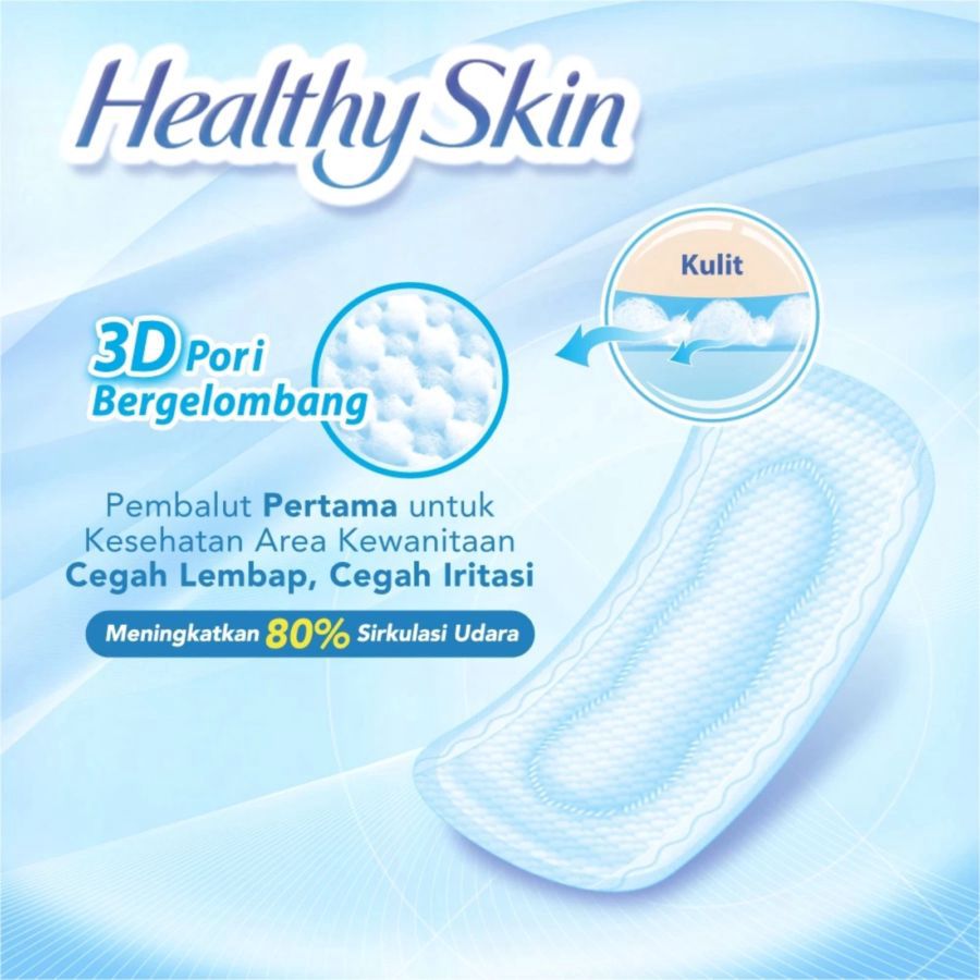 Laurier Healthy Skin Day Non Wing 22 cm Pembalut Kewanitaan 20pads