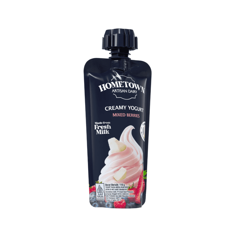 Hometown Artisan Dairy Creamy Yogurt Squeeze Mixed Berries 110gram