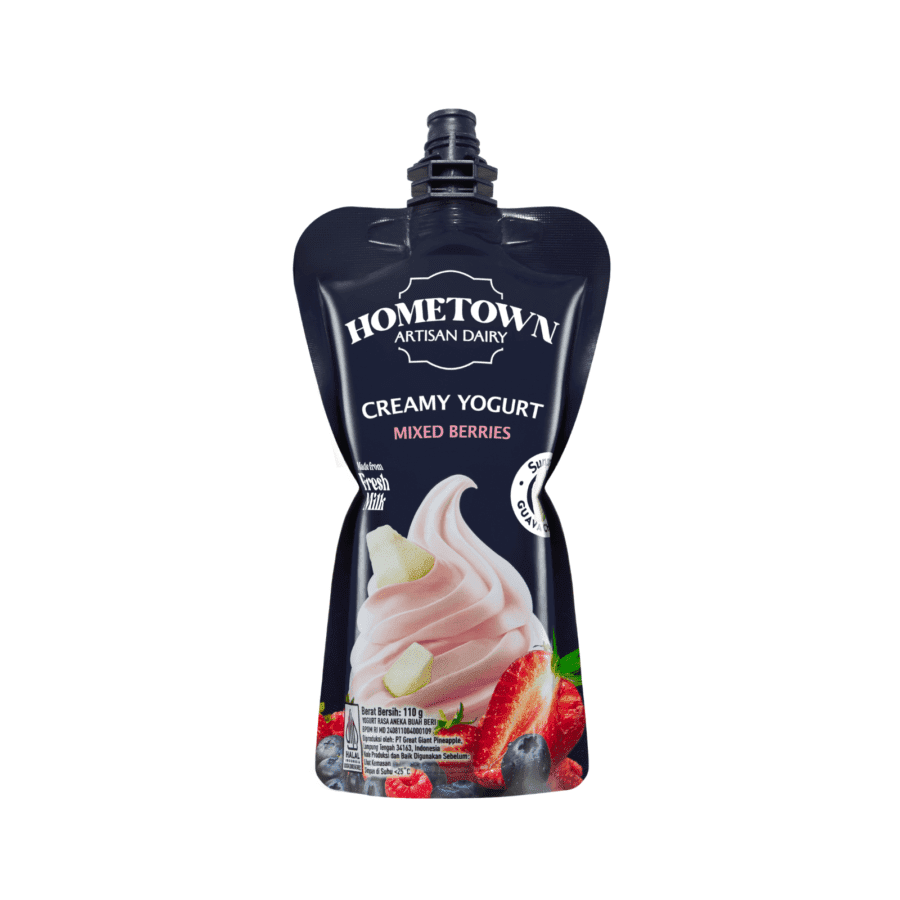 Hometown Artisan Dairy Creamy Yogurt Squeeze Mixed Berries 110gram