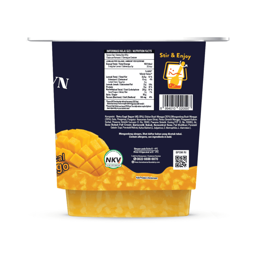 Hometown Yogurt Spoonable Mango 100gram