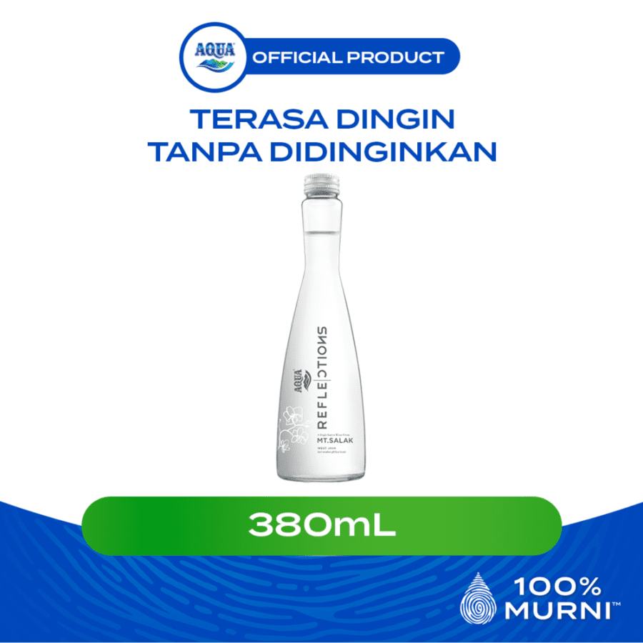 AQUA Reflections Still Water Glass Bottle 380ml