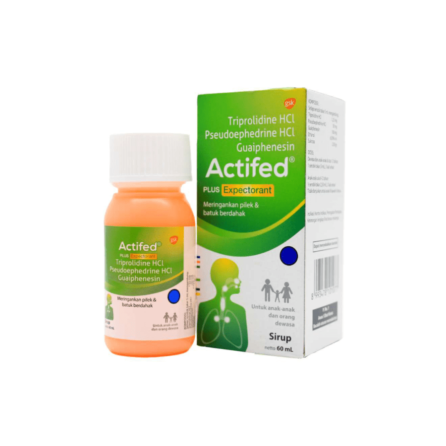 Actifed Plus Expectorant Sirup Obat Pilek dan Batuk Berdahak 60ml