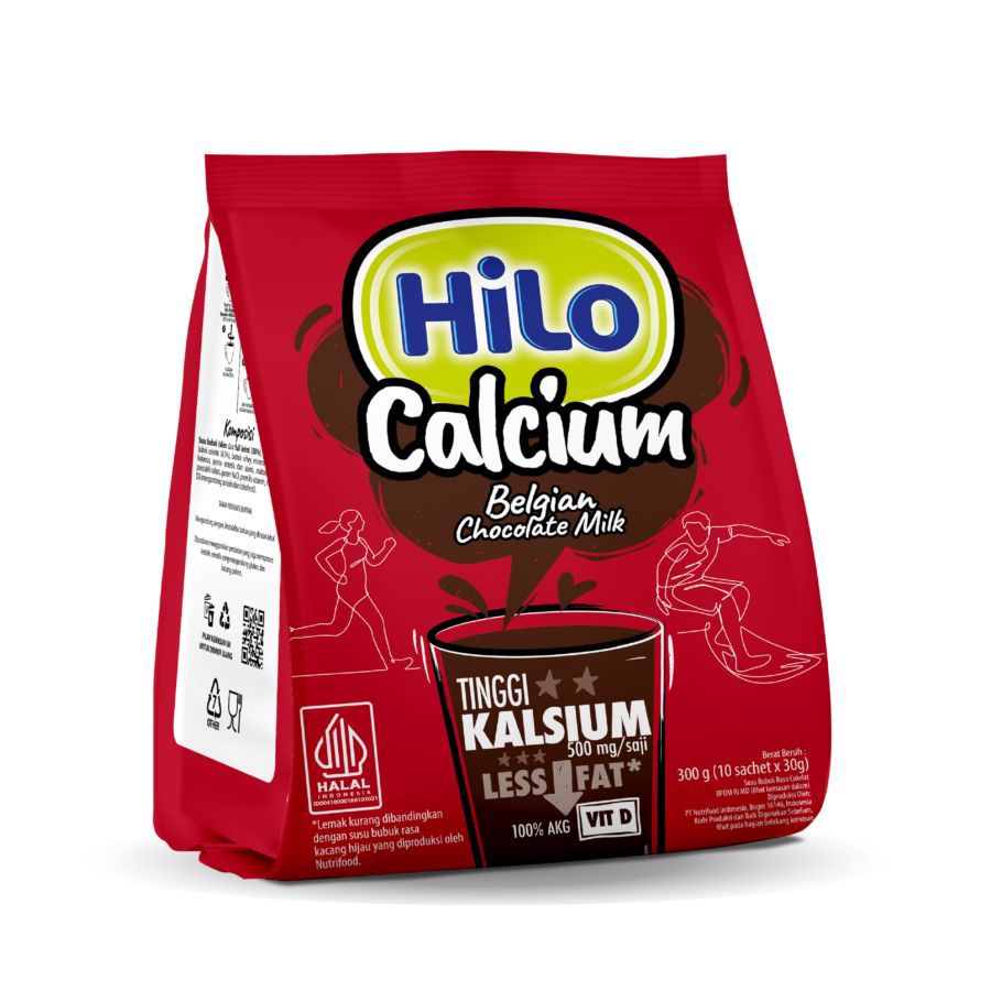 Hilo Active School Belgian Chocolate Bag 10 sachets x 30gr 300gram