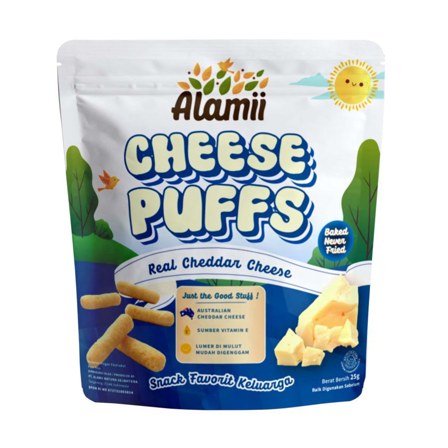 Alamii Cheese Puffs Snack Bayi 1+ Tahun 25gram