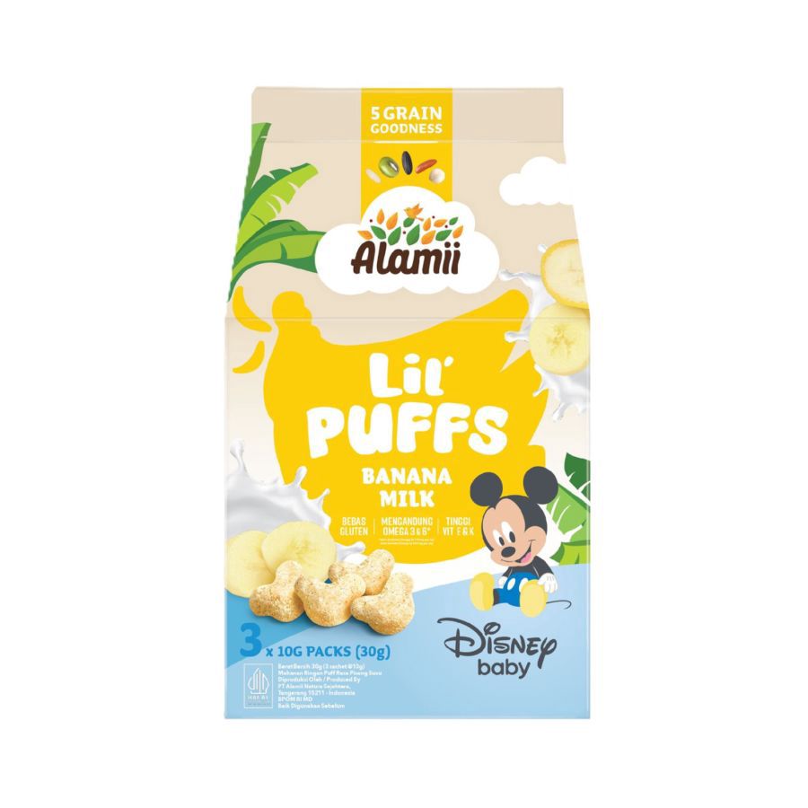 Alamii Lil Puffs Banana Milk Snack Bayi 30gram