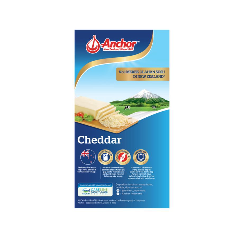 Anchor Cheddar Keju Block 150gram