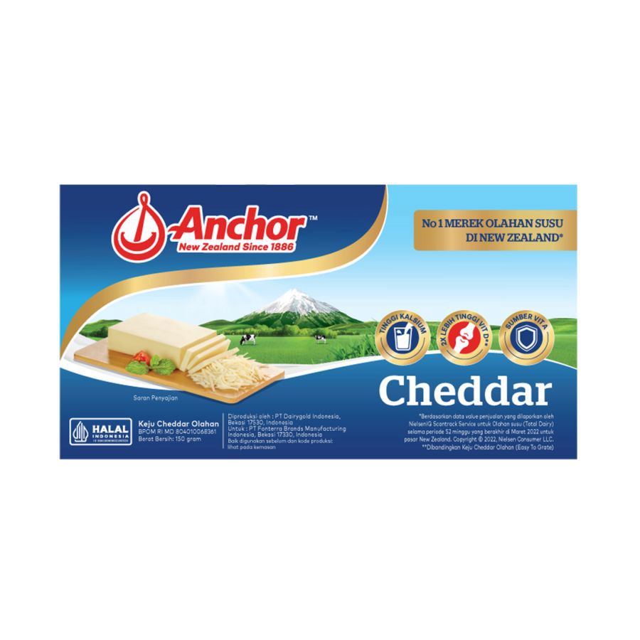Anchor Cheddar Keju Block 150gram