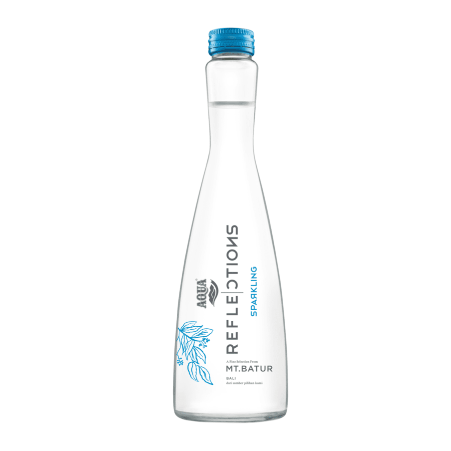 AQUA Reflections Sparkling Water Glass Bottle 380ml