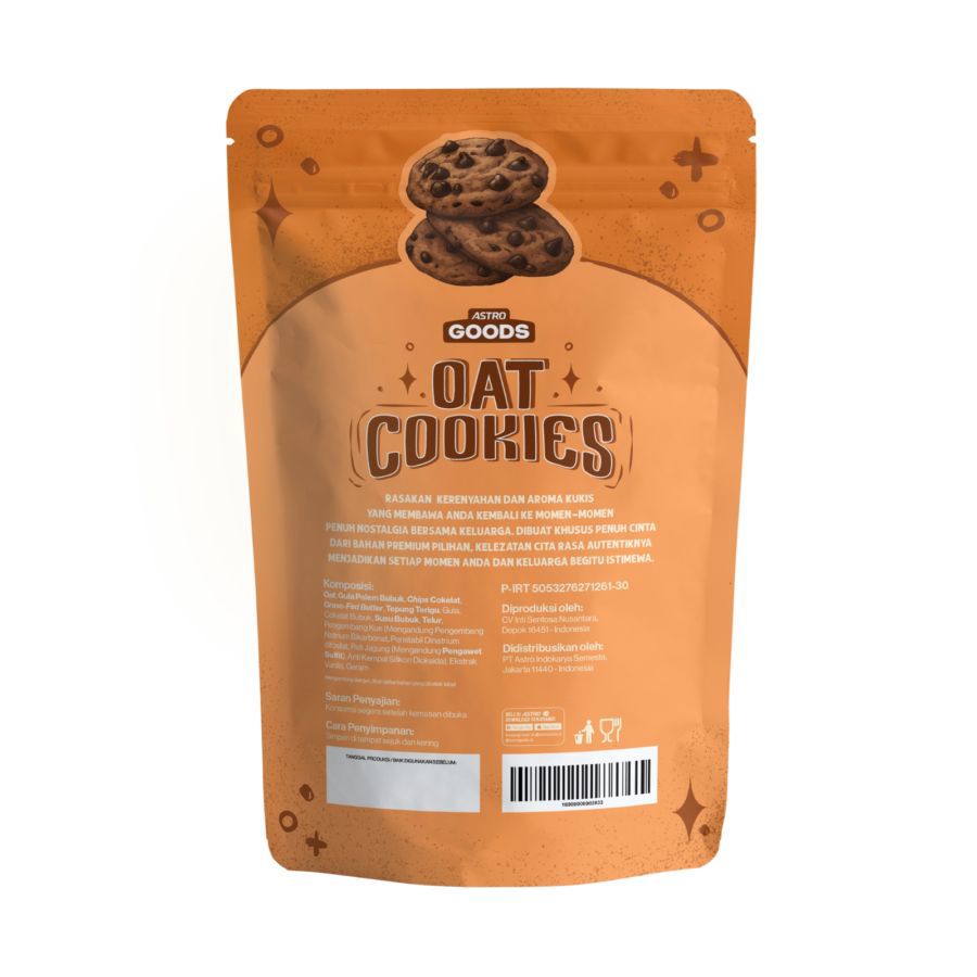 Oat Cookies Chocolate Astro Goods 100g 100gram