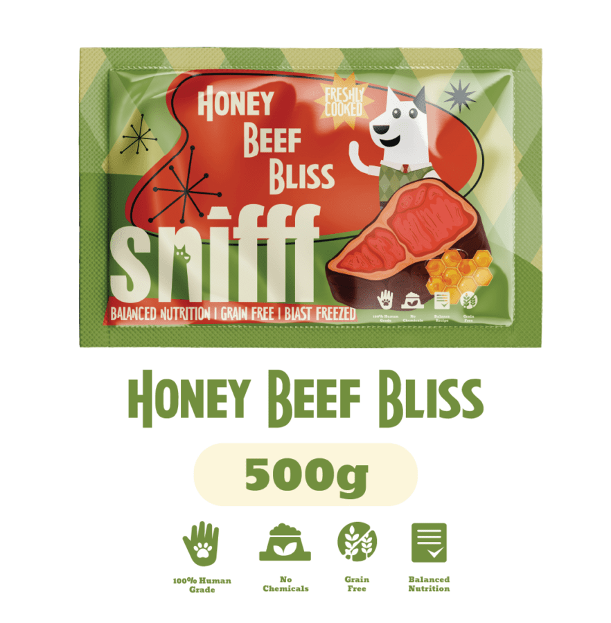 SNIFFF Bowl Honey Beef Bliss Makanan Anjing Basah