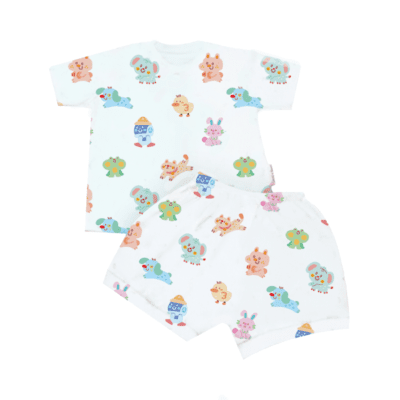 Pajama Baby Short Animal White 5-6 Years Astro Kids x Carrol